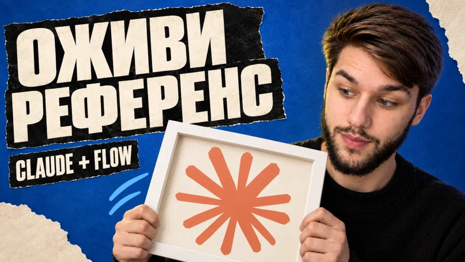 Анимация по референсу в Claude и Google Flow